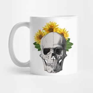 Sunflower Skull Mug